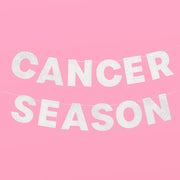 Cancer Season Banner - silver glitter banner