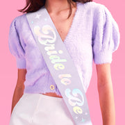 Last Disco Sash - lavender + iridescent foil