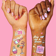 21 Forever Tats - 48 foil temporary tattoos
