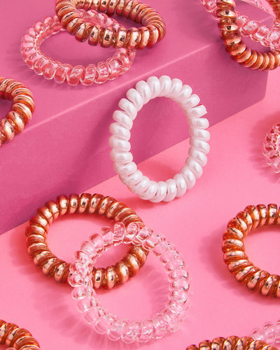 Tied Up Scrunchies - 8 coil scrunchie sets