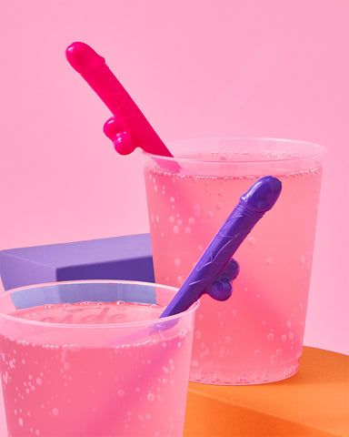 Same Straw Forever - 30 penis straws + confetti