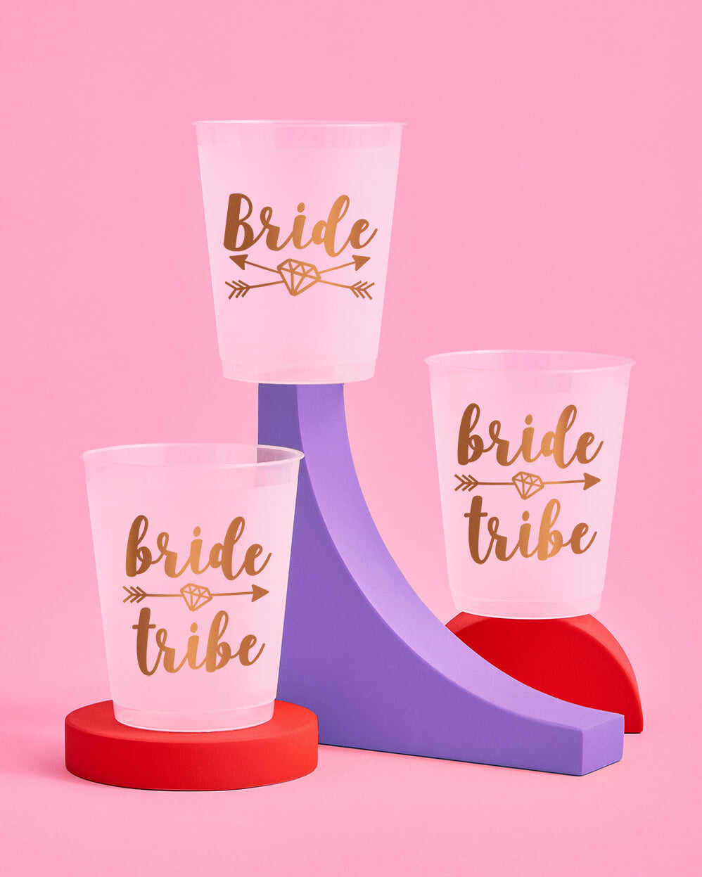 Bride Tribe Cups - 16 reusable frost flex cups