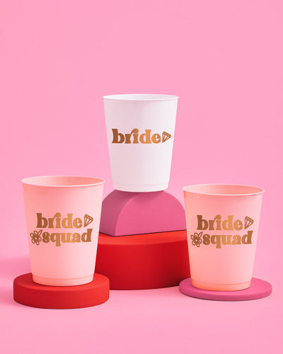 Bride Vibes and Bride Tribe Plastic Tumblers