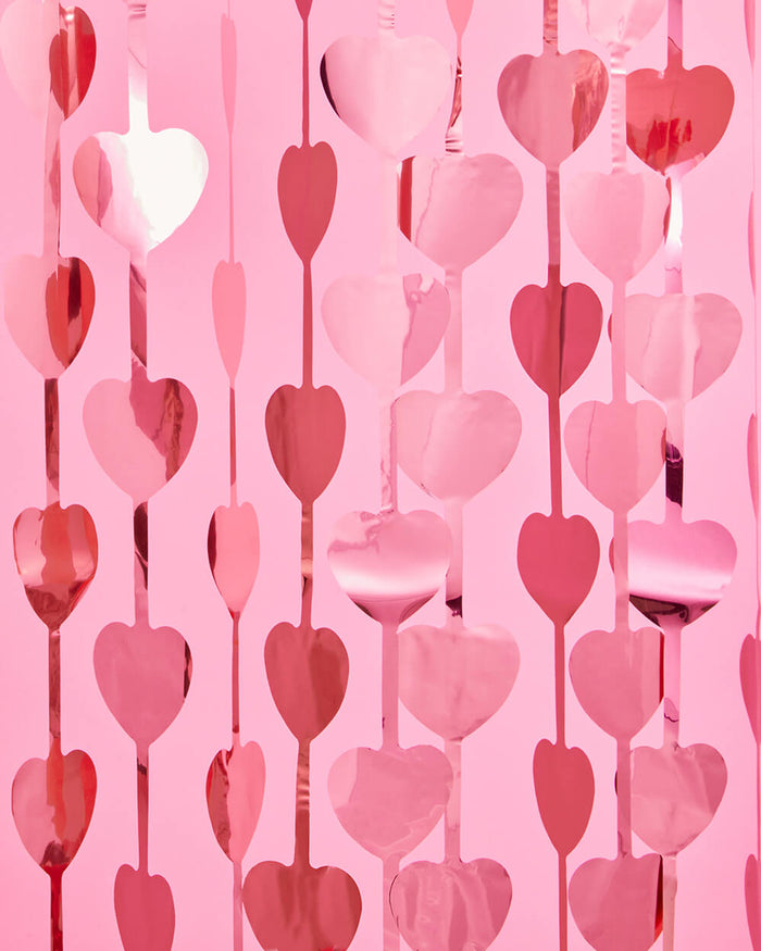 Lover Curtain - rose gold heart foil curtain