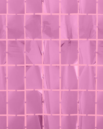 Pink Tile Curtain - square foil curtain