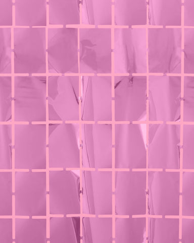 Pink Tile Curtain - square foil curtain