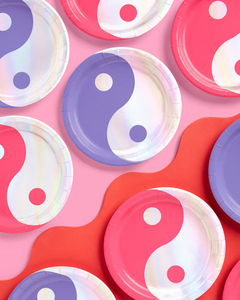 Yin Yang Plates - 24 paper plates – xo, Fetti