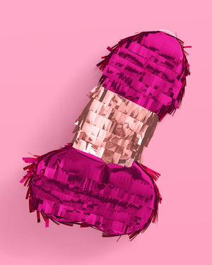 Penis Piñata - pink foil piñata