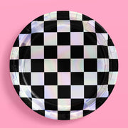 Checked Out Plates - 25 paper plates