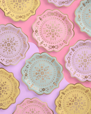 Tea Time Plates - 24 paper plates