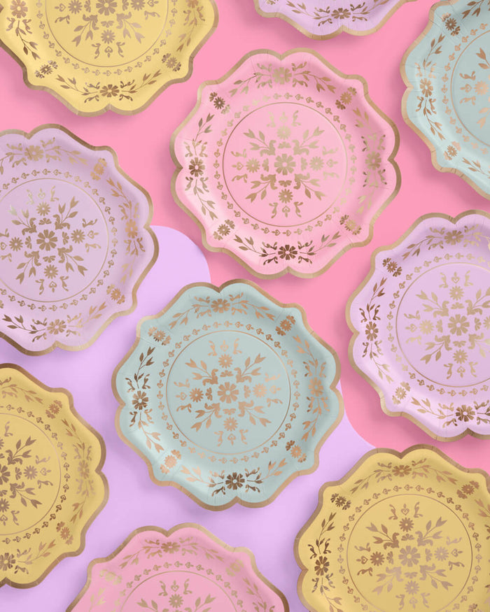 Tea Time Plates - 24 paper plates