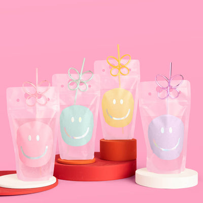 Smiley Sippers - 16 pouches + straws – xo, Fetti