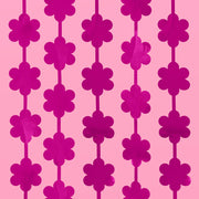 Flower Power Curtain - hot pink foil curtain