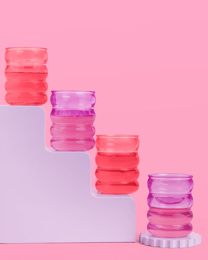 Wavy Cups - 4 reusable acrylic cups