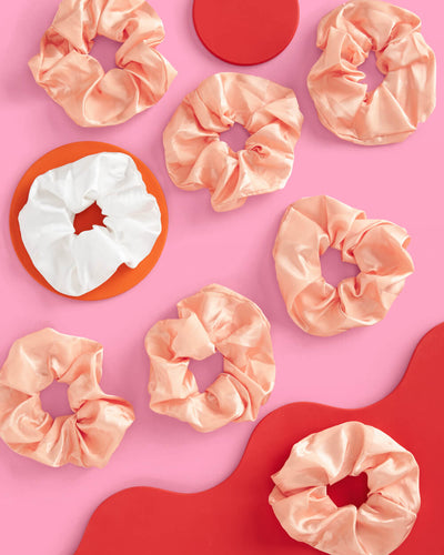 Checked Out Scrunchies - 6 silk scrunchies