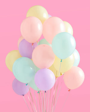 Pastel Party Essentials - Plate, Napkin, Straw + Balloon