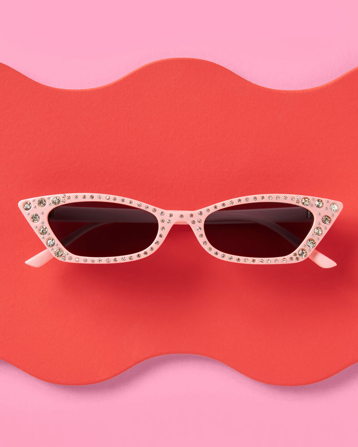 Pink Baddie Shades - bedazzled sunglasses