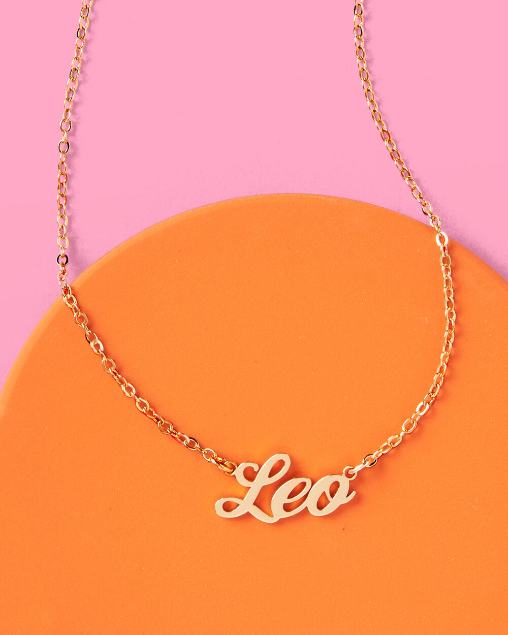 Leo script necklace 2025