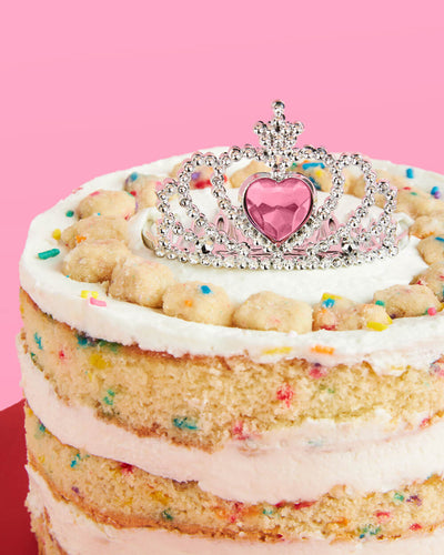 Tiara Topper - mini pink + silver tiara