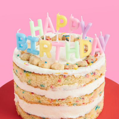Happy Birthday Candles - 2" pastel wax letters