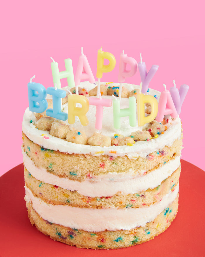 Happy Birthday Candles - 2" pastel wax letters