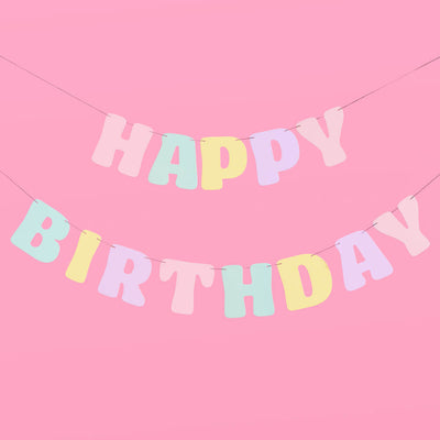 Pastel Party Banner - matte pastel banner