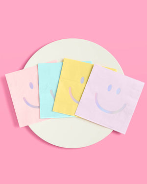 Smiley Napkin - 24 foil napkins