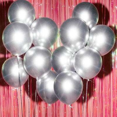 Silver Chrome Pack - 25 metallic balloons