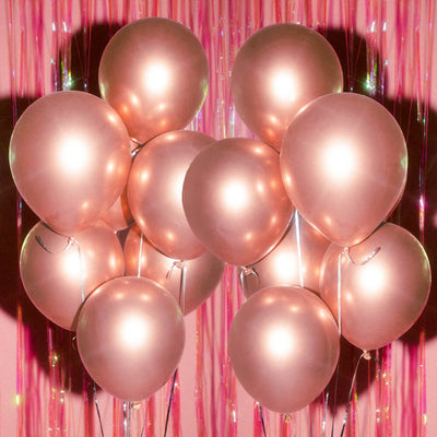 Rose Gold Chrome Pack - 25 metallic balloons