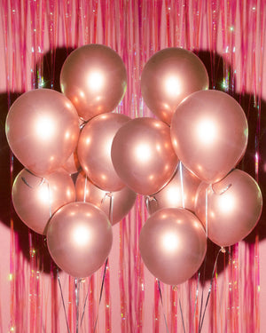 Rose Gold Chrome Pack - 25 metallic balloons