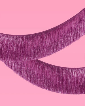 Fairy Fringe - purple foil banner