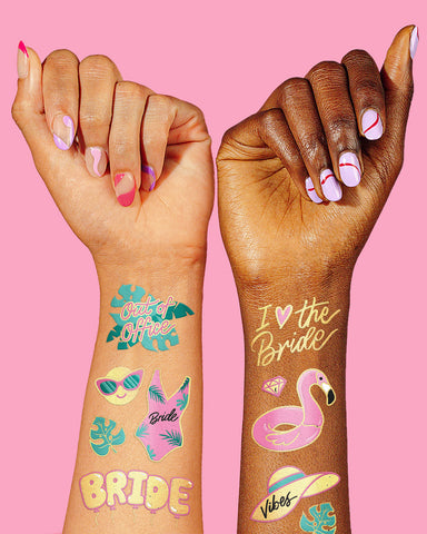 Vacay Vibes Tats  - 48 foil temporary tattoos