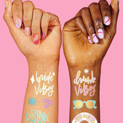 Vibe Check Tats - 32 foil temporary tattoos